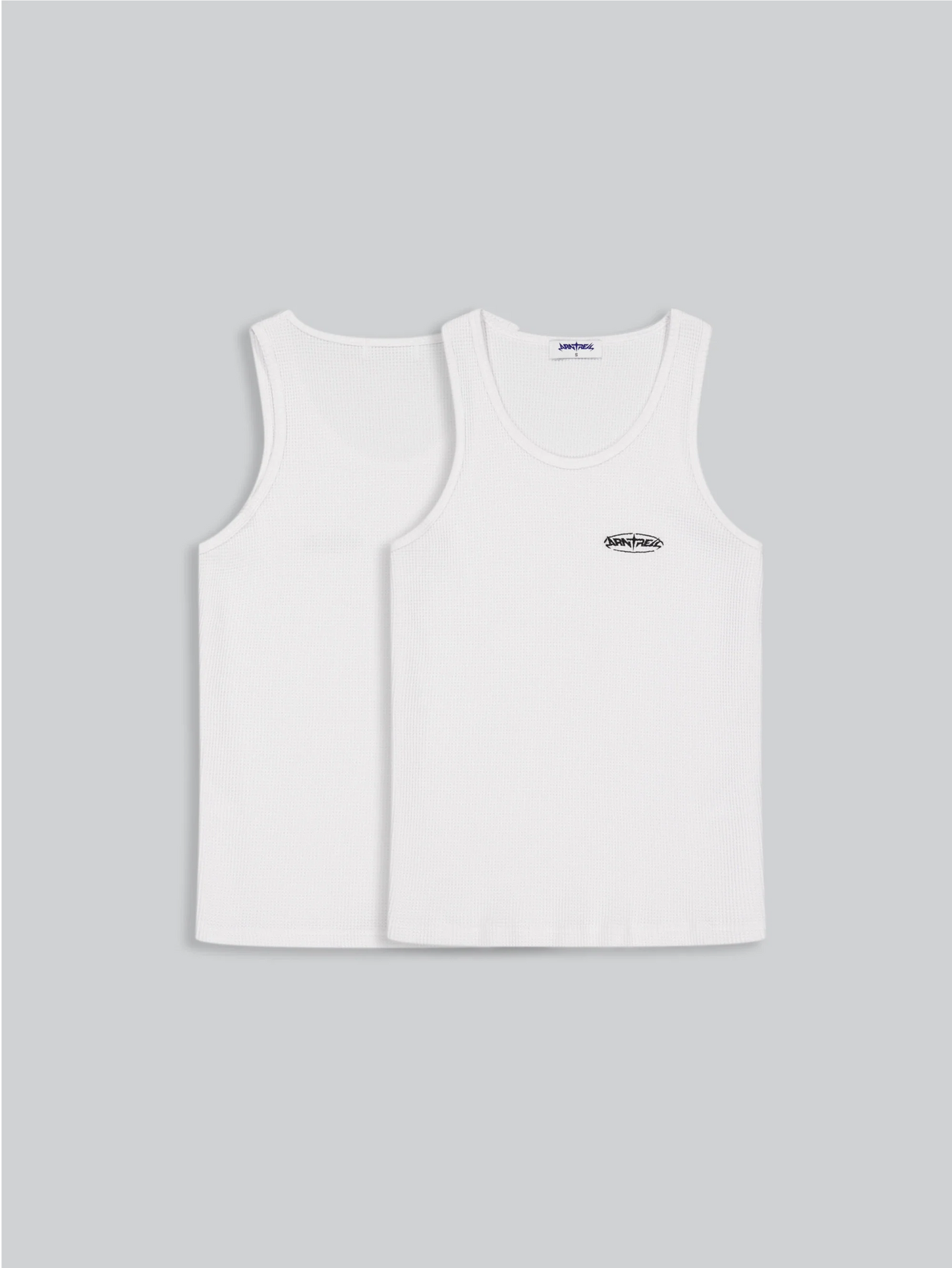 Waffle Tank Top White